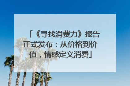 《寻找消费力》报告正式发布：从价格到价值，情感定义消费