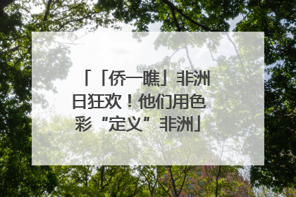 「侨一瞧」非洲日狂欢！他们用色彩“定义”非洲