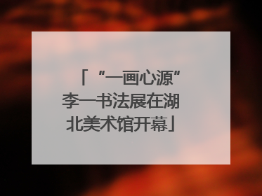 “一画心源”李一书法展在湖北美术馆开幕