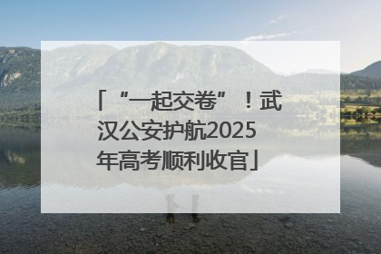 “一起交卷”！武汉公安护航2025年高考顺利收官
