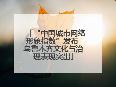 “中国城市网络形象指数”发布 乌鲁木齐文化与治理表现突出