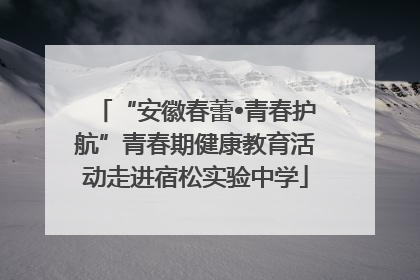 “安徽春蕾•青春护航”青春期健康教育活动走进宿松实验中学