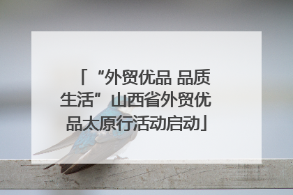 “外贸优品 品质生活”山西省外贸优品太原行活动启动