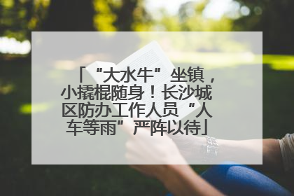 “大水牛”坐镇，小撬棍随身！长沙城区防办工作人员“人车等雨”严阵以待