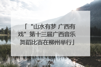 “山水有梦 广西有戏”第十三届广西音乐舞蹈比赛在柳州举行