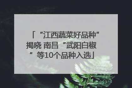 “江西蔬菜好品种”揭晓 南昌“武阳白椒”等10个品种入选