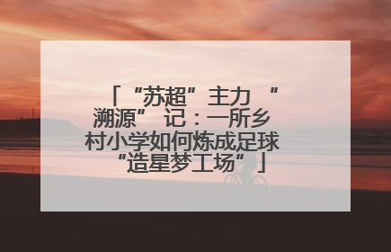 “苏超”主力 “溯源” 记：一所乡村小学如何炼成足球 “造星梦工场”