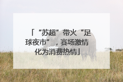 “苏超”带火“足球夜市”，赛场激情化为消费热情
