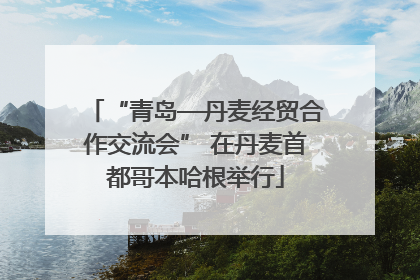 “青岛—丹麦经贸合作交流会” 在丹麦首都哥本哈根举行