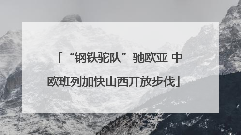 “钢铁驼队”驰欧亚 中欧班列加快山西开放步伐