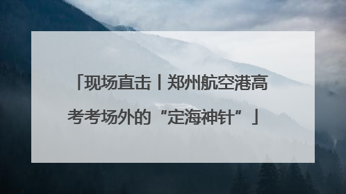 现场直击丨郑州航空港高考考场外的“定海神针”