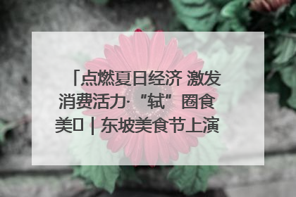 点燃夏日经济 激发消费活力·“轼”圈食美⑪｜东坡美食节上演“文化满汉全席”