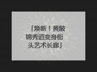焕新！黄陂锦秀道变身街头艺术长廊