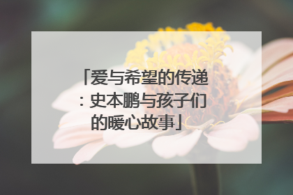 爱与希望的传递：史本鹏与孩子们的暖心故事
