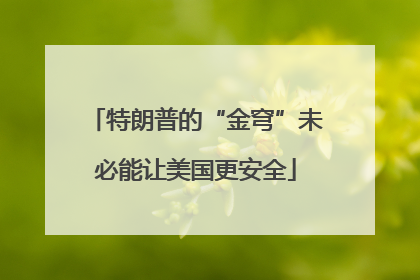 特朗普的“金穹”未必能让美国更安全