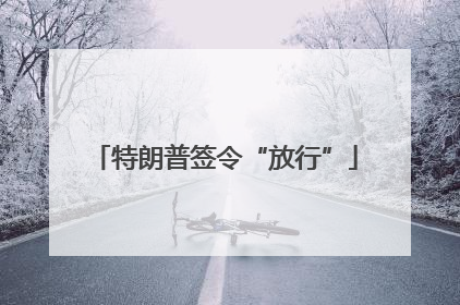 特朗普签令“放行”