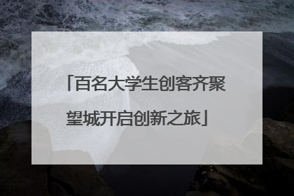 百名大学生创客齐聚望城开启创新之旅