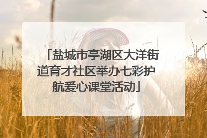 盐城市亭湖区大洋街道育才社区举办七彩护航爱心课堂活动