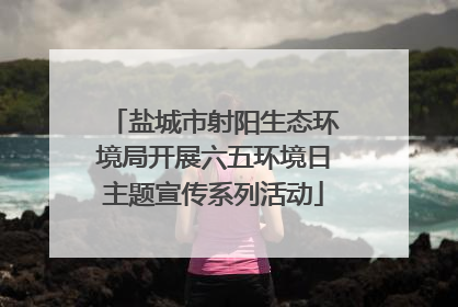 盐城市射阳生态环境局开展六五环境日主题宣传系列活动