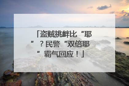 盗贼挑衅比“耶”？民警“双倍耶”霸气回应！