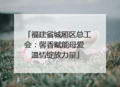 福建省城厢区总工会：馨香赋能母爱 温情绽放力量