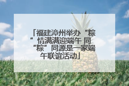 福建漳州举办“粽”情满满迎端午 同“粽”同源是一家端午联谊活动