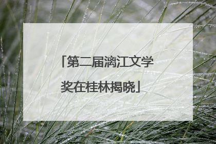 第二届漓江文学奖在桂林揭晓
