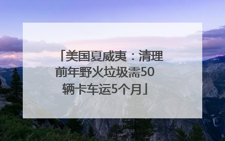 美国夏威夷：清理前年野火垃圾需50辆卡车运5个月
