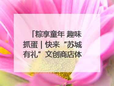 粽享童年 趣味抓蛋｜快来“苏城有礼”文创商店体验民俗活动