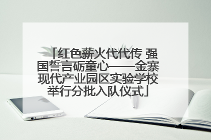 红色薪火代代传 强国誓言砺童心——金寨现代产业园区实验学校举行分批入队仪式
