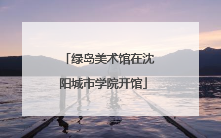 绿岛美术馆在沈阳城市学院开馆