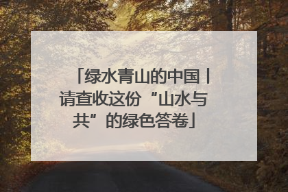 绿水青山的中国丨请查收这份“山水与共”的绿色答卷