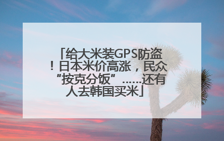 给大米装GPS防盗！日本米价高涨，民众“按克分饭”……还有人去韩国买米
