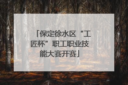 保定徐水区“工匠杯”职工职业技能大赛开赛