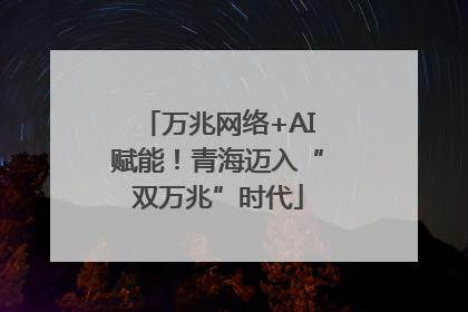 万兆网络+AI赋能！青海迈入“双万兆”时代