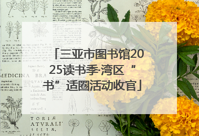 三亚市图书馆2025读书季·湾区“书”适圈活动收官
