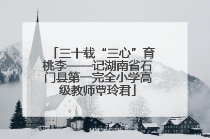 三十载“三心”育桃李——记湖南省石门县第一完全小学高级教师覃玲君