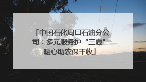中国石化周口石油分公司：多元服务护“三夏” 暖心助农保丰收
