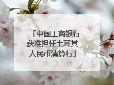 中国工商银行获准担任土耳其人民币清算行