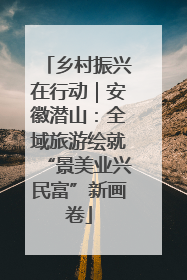 乡村振兴在行动｜安徽潜山：全域旅游绘就“景美业兴民富”新画卷