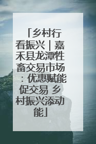 乡村行 看振兴｜嘉禾县龙潭牲畜交易市场：优惠赋能促交易 乡村振兴添动能