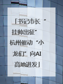 书记市长“挂帅出征” 杭州催动“小龙们”向AI高地进发