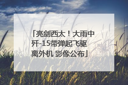 亮剑西太！大雨中歼-15带弹起飞驱离外机 影像公布