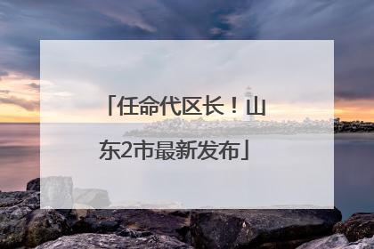 任命代区长！山东2市最新发布