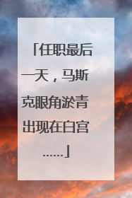 任职最后一天，马斯克眼角淤青出现在白宫……