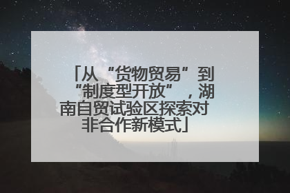 从“货物贸易”到“制度型开放”，湖南自贸试验区探索对非合作新模式