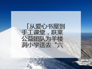 从爱心书屋到手工课堂，跃莱公益团队为羊楼洞小学送去“六一”特别礼物