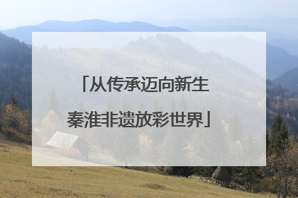 从传承迈向新生 秦淮非遗放彩世界