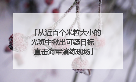 从近百个米粒大小的光斑中揪出可疑目标 直击海军演练现场