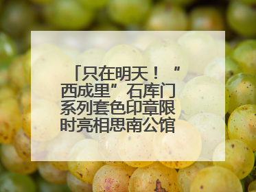 只在明天！“西成里”石库门系列套色印章限时亮相思南公馆，快来盖章吧